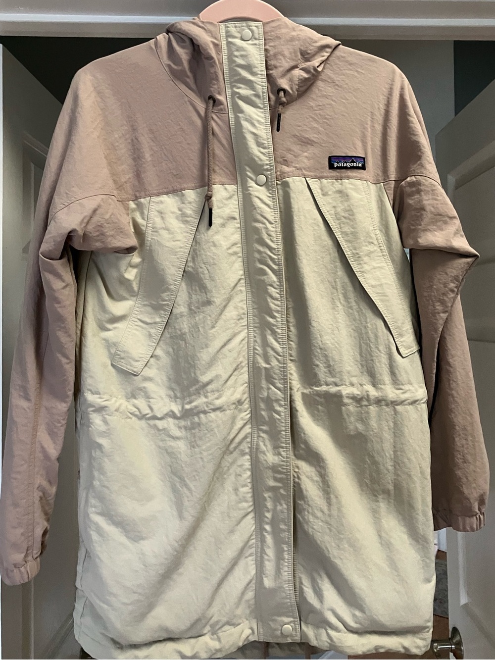 Patagonia Women’s Skyforest Parka / Raincoat - Pumice Pink & Beige - LIKE NEW